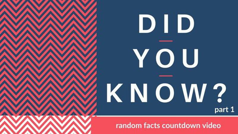 Did You Know? Random Facts Countdown - Part 1